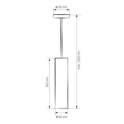Luster LATI 1xGU10/8W/230V crna