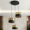 Luster LUX na sajli 3xE27/15W/230V crno-zlatni