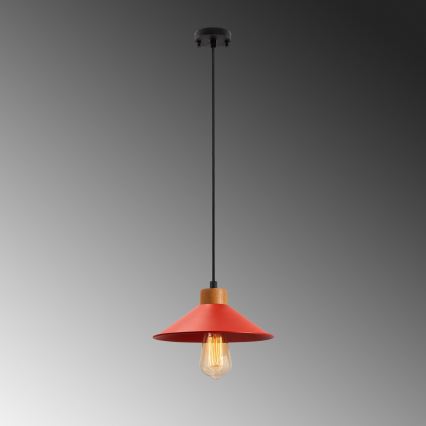 Luster MANAVGAT 1xE27/40W/230V crvena/smeđa