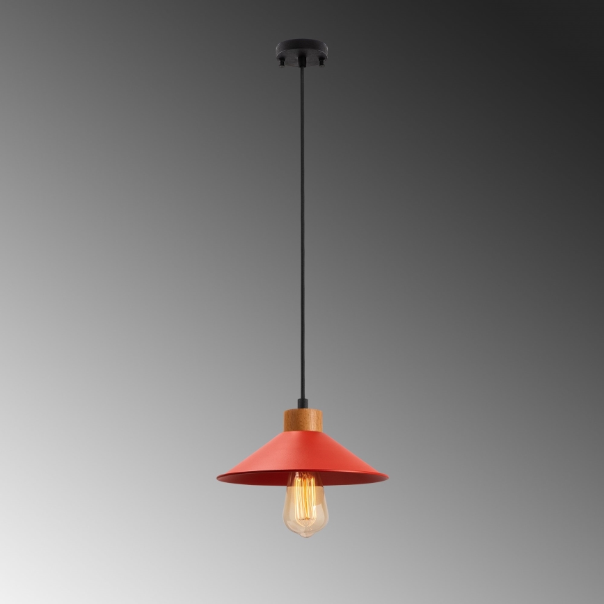 Luster MANAVGAT 1xE27/40W/230V crvena/smeđa
