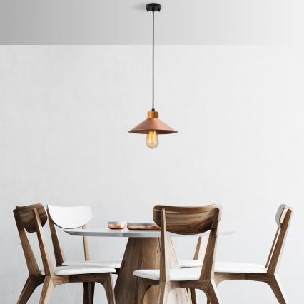 Luster MANAVGAT 1xE27/40W/230V mjeden/smeđi