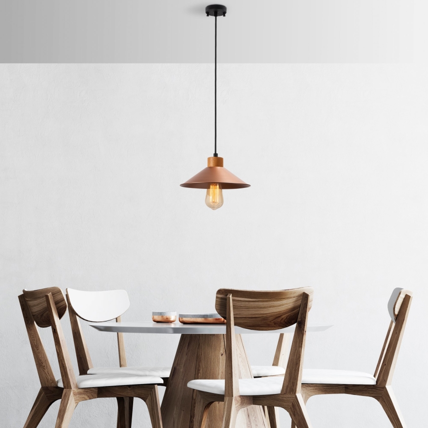 Luster MANAVGAT 1xE27/40W/230V mjeden/smeđi