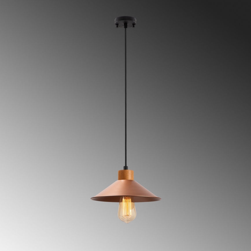 Luster MANAVGAT 1xE27/40W/230V mjeden/smeđi