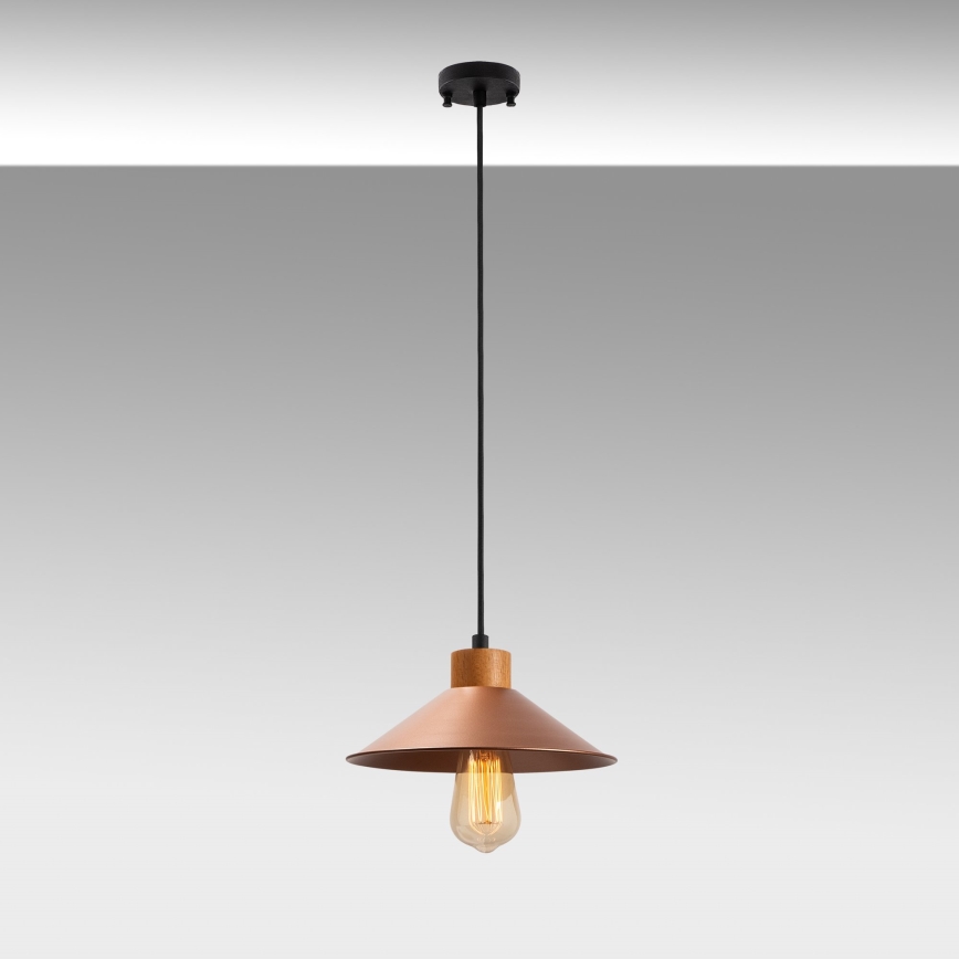 Luster MANAVGAT 1xE27/40W/230V mjeden/smeđi