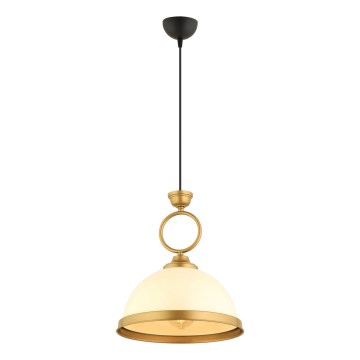 Luster MONZA 1xE27/40W/230V Ø 26 cm kremasta/brončana