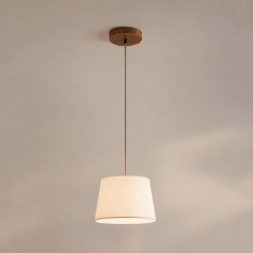 Luster na kabelu AIDA 1xE27/15W/230V prom. 25 cm hrast/krem