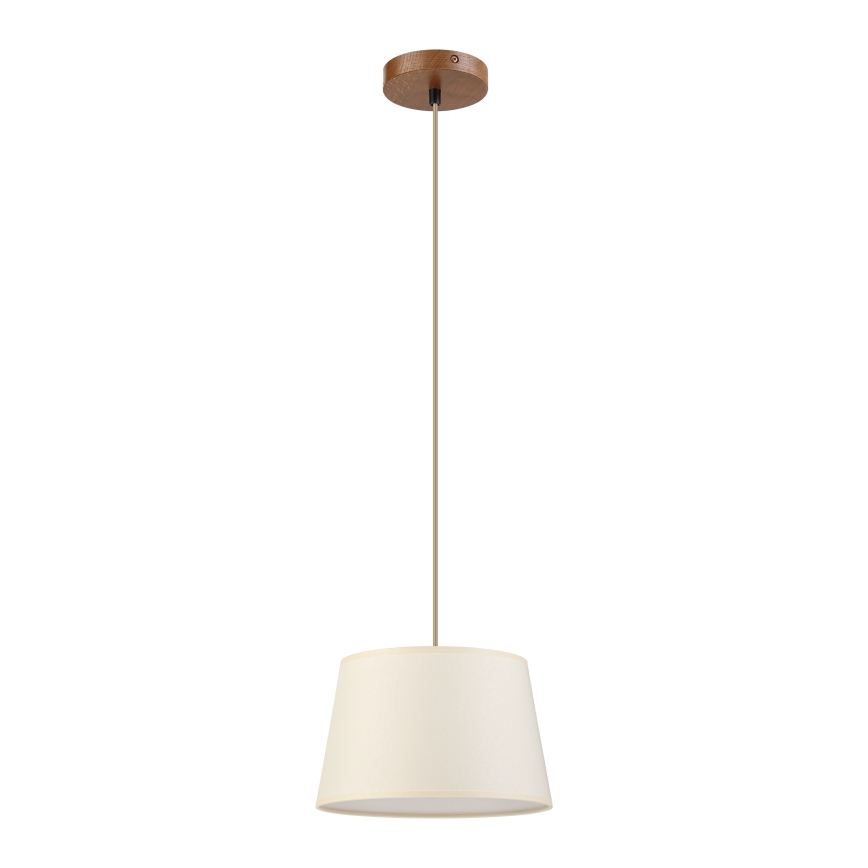 Luster na kabelu AIDA 1xE27/15W/230V prom. 25 cm hrast/krem