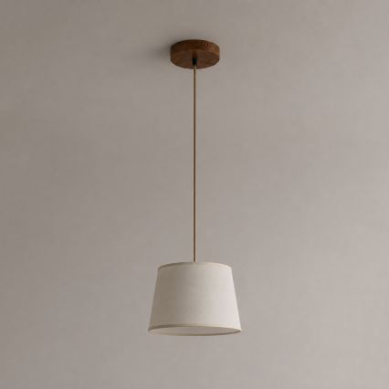Luster na kabelu AIDA 1xE27/15W/230V prom. 25 cm hrast/krem