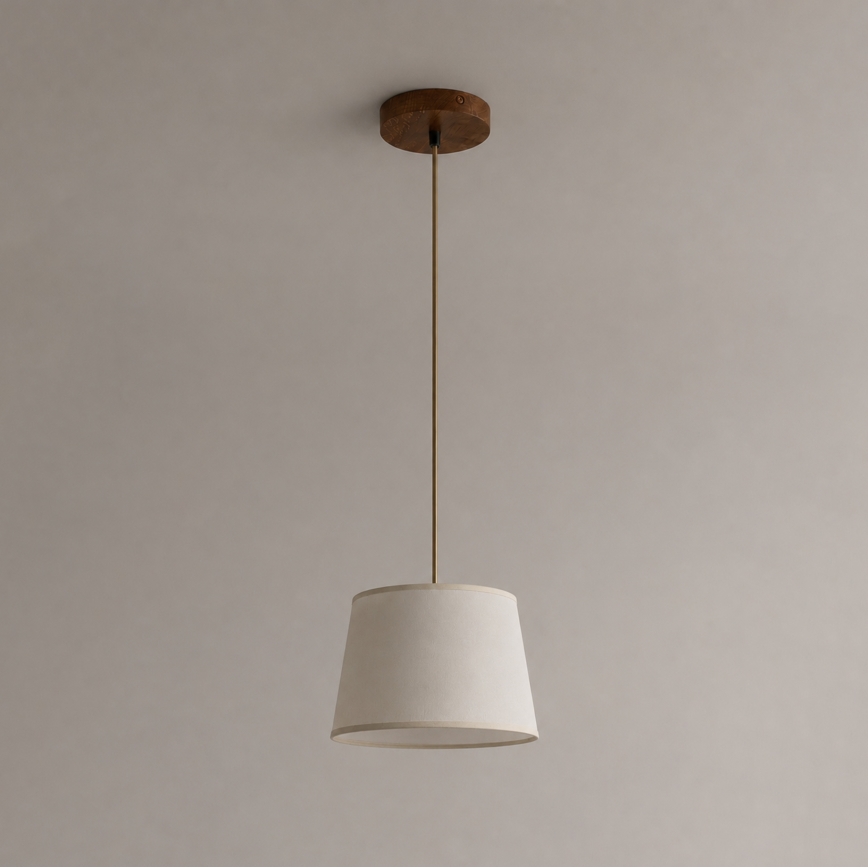 Luster na kabelu AIDA 1xE27/15W/230V prom. 25 cm hrast/krem