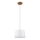 Luster na kabelu AIDA 1xE27/60W/230V promjer 25 cm hrast/smeđa/bijela