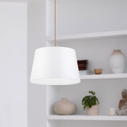 Luster na kabelu AIDA 1xE27/60W/230V promjer 25 cm hrast/smeđa/bijela