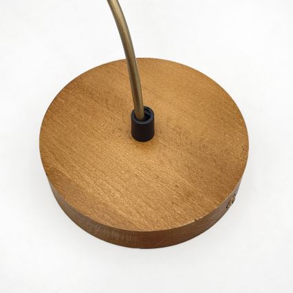 Luster na kabelu AIDA 1xE27/60W/230V promjer 25 cm hrast/smeđa/bijela