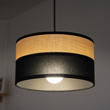 Luster na kabelu ALBA 1xE27/15W/230V promjer 25 cm crna/smeđa