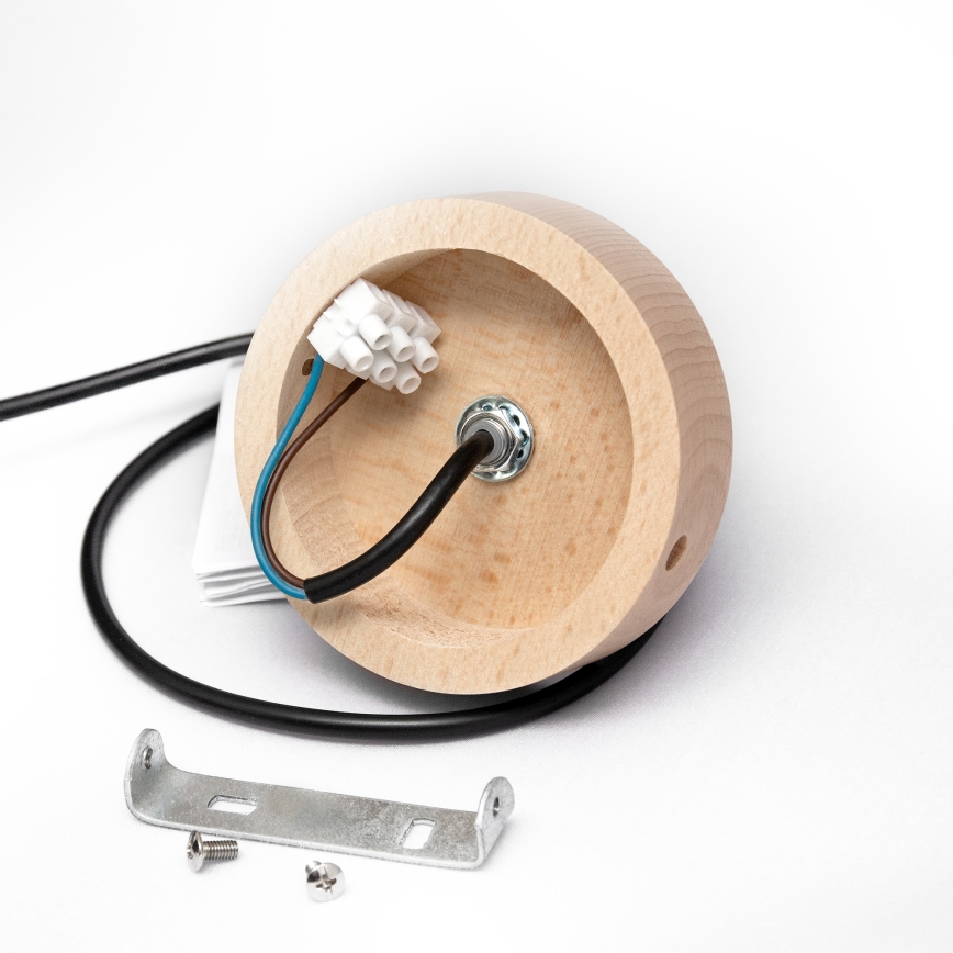 Luster na kabelu ALBA 1xE27/15W/230V promjer 25 cm crna/smeđa