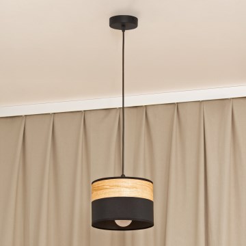 Luster na kabelu ALBA 1xE27/15W/230V Ø 20 cm crna/smeđa