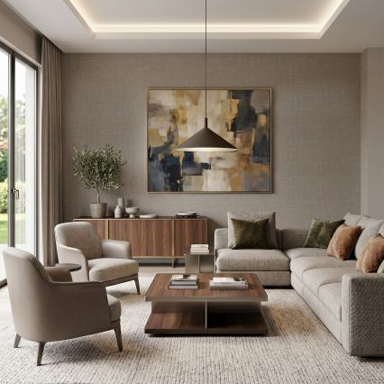Luster na kabelu ANEGA 1xGX53/15W/230V Ø 50 cm smeđa