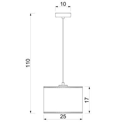 Luster na kabelu ARDEN 1xE27/15W/230V, Ø 25 cm, bež