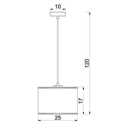 Luster na kabelu ARDEN 1xE27/15W/230V Ø 25 cm bež/smeđa