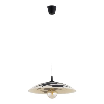 Luster na kabelu ARMI 1xE27/15W/230V crna/bež