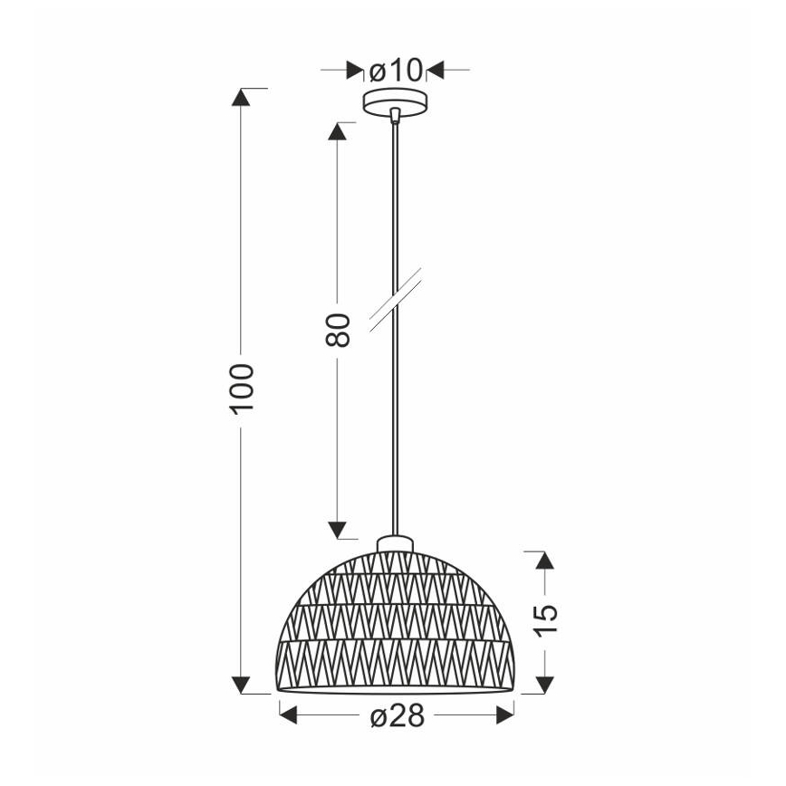 Luster na kabelu BALLI 1xE27/40W/230V bež