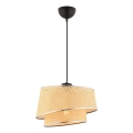 Luster na kabelu BARETTE 1xE27/60W/230V bež/bijeli krom