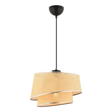 Luster na kabelu BARETTE 1xE27/60W/230V bež/bijeli krom