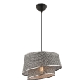 Luster na kabelu BARETTE 1xE27/60W/230V siva/lesklý krom