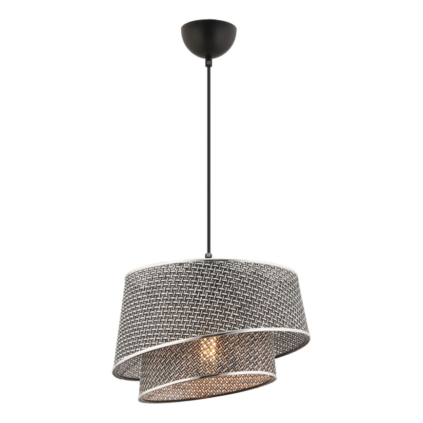 Luster na kabelu BARETTE 1xE27/60W/230V siva/lesklý krom