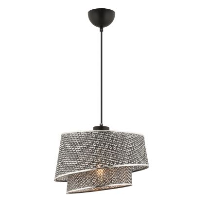 Luster na kabelu BARETTE 1xE27/60W/230V siva/lesklý krom