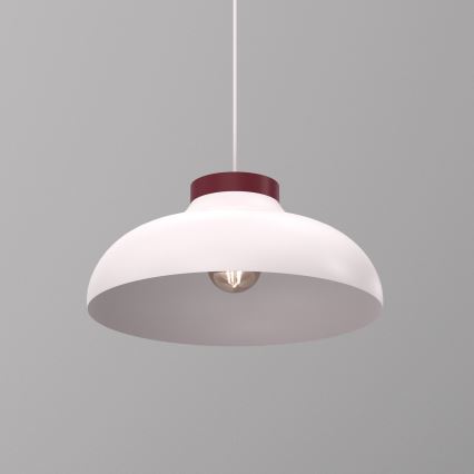 Luster na kabelu BASCA 1xE27/15W/230V krem/burgundija