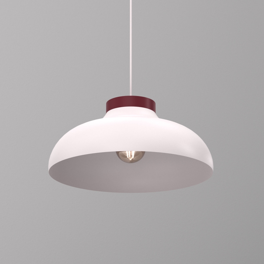 Luster na kabelu BASCA 1xE27/15W/230V krem/burgundija