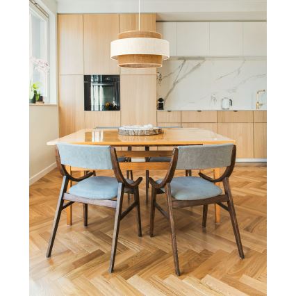 Luster na kabelu BOHO 1xE27/60W/230V, Ø 40 cm, krem/juta