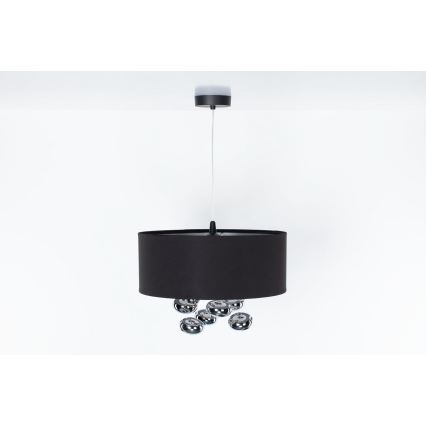 Luster na kabelu BUBBLE 1xE27/60W/230V promjer 50 cm crna