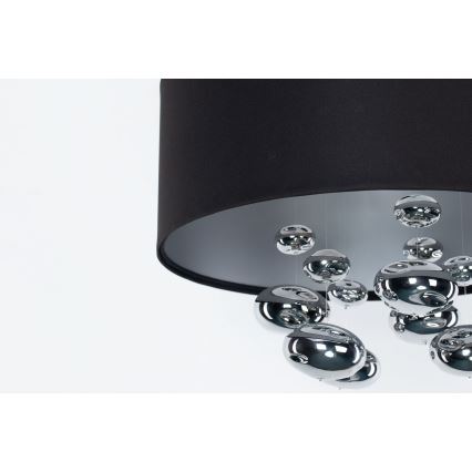 Luster na kabelu BUBBLE 1xE27/60W/230V promjer 50 cm crna