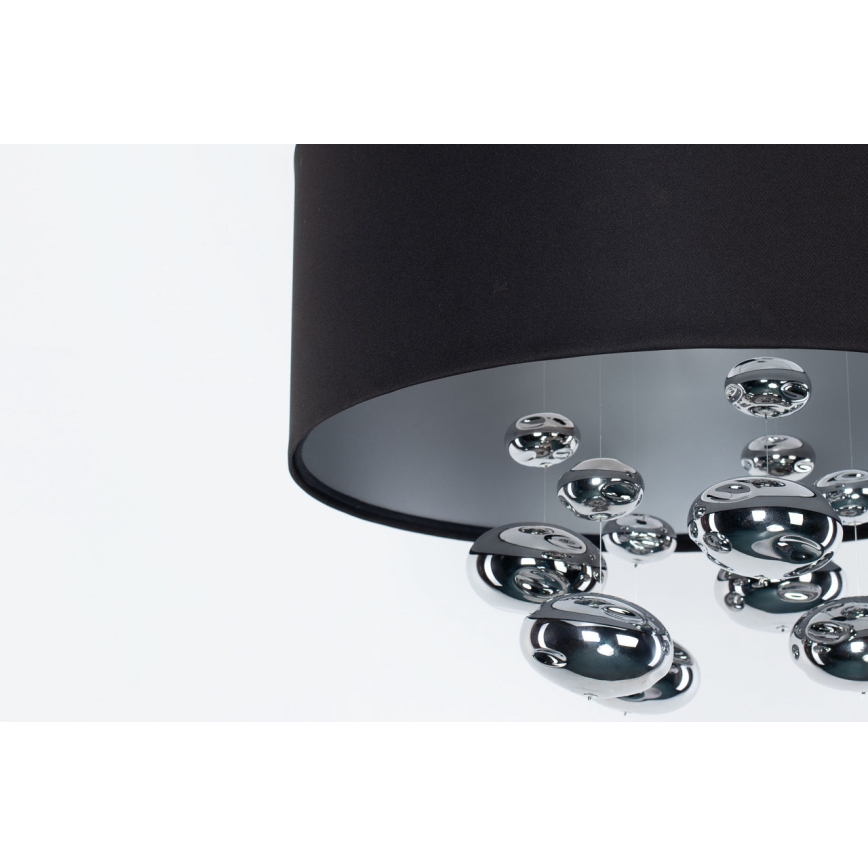 Luster na kabelu BUBBLE 1xE27/60W/230V promjer 50 cm crna