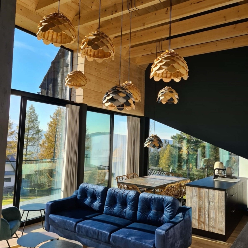 Luster na kabelu BURGO 1xE27/60W/230V Ø 35 cm