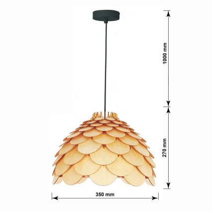 Luster na kabelu BURGO 1xE27/60W/230V Ø 35 cm