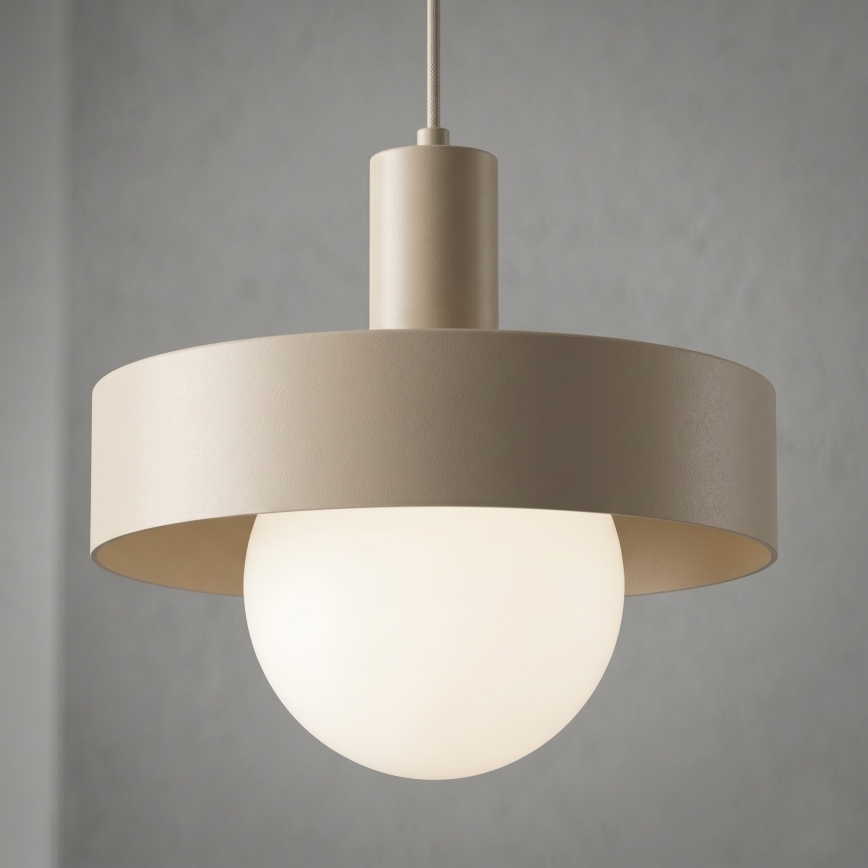 Luster na kabelu CANAN 1xE27/15W/230V, promjer 29 cm, bež