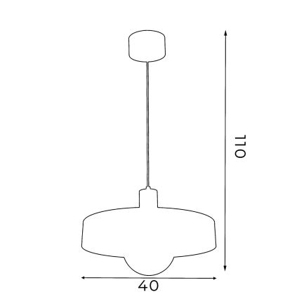 Luster na kabelu CANAN 1xE27/15W/230V, promjer 29 cm, bež