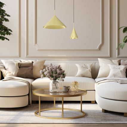 Luster na kabelu CAPITAL 1xGX53/15W/230V Ø 17 cm zlatna