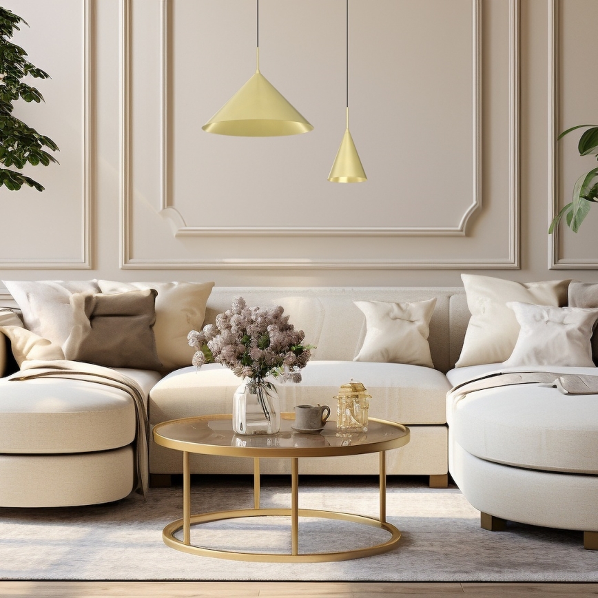 Luster na kabelu CAPITAL 1xGX53/15W/230V Ø 17 cm zlatna