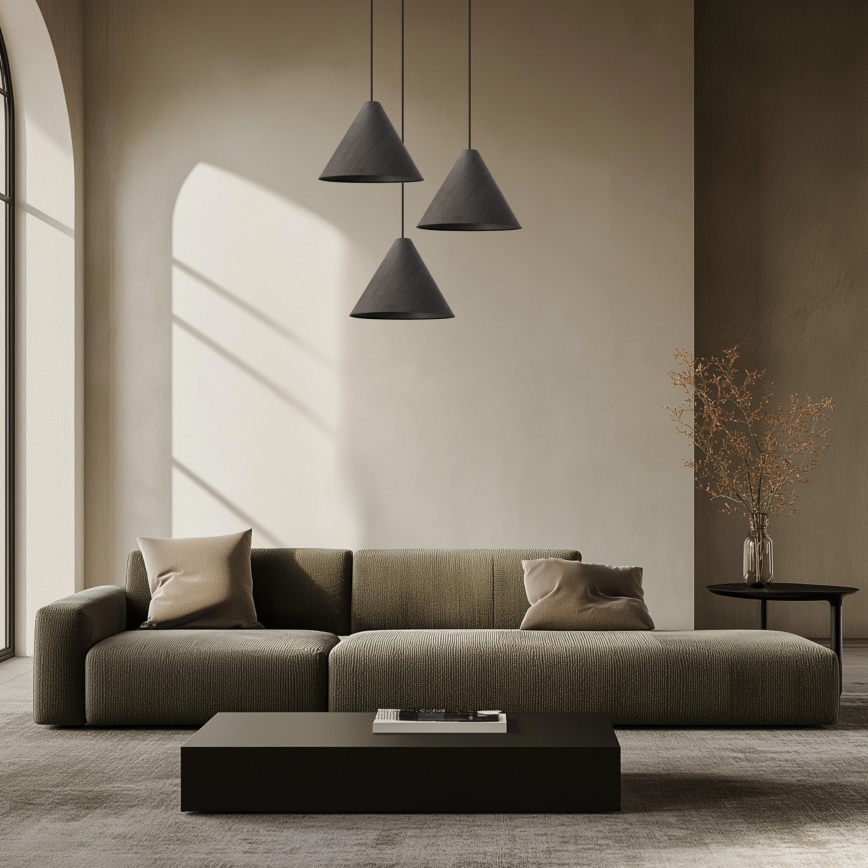 Luster na kabelu CONO 1xE27/40W/230V, furnir od ebanovine