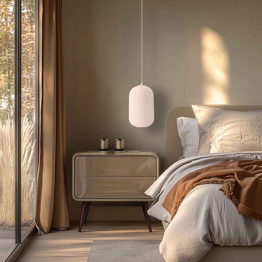 Luster na kabelu CRESTO 1xE27/40W/230V bijeli