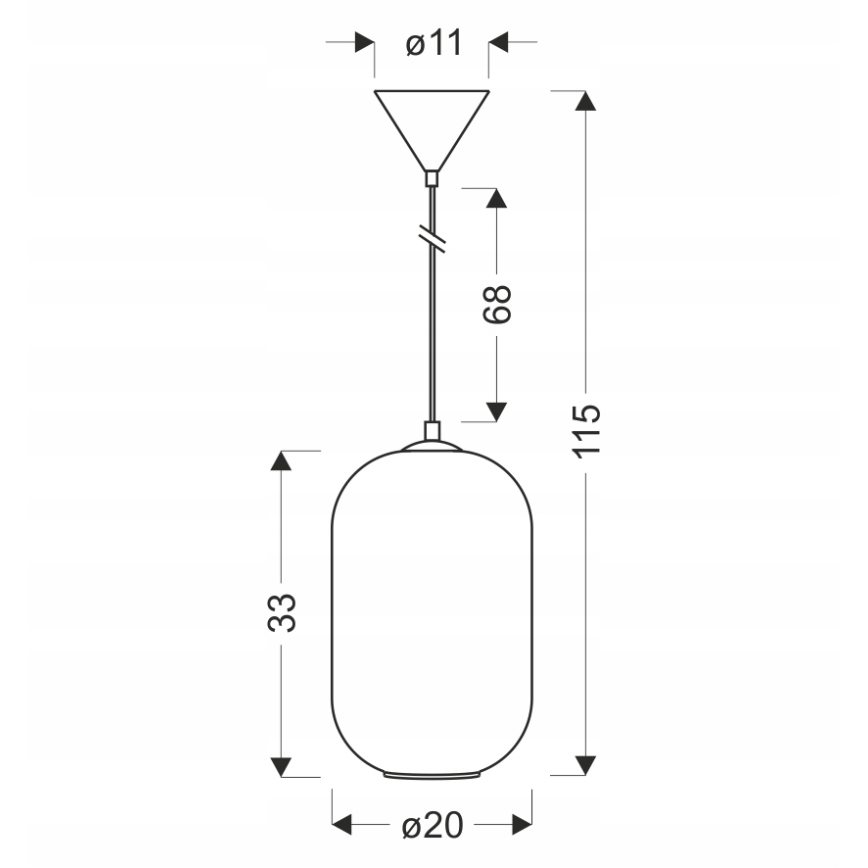 Luster na kabelu CRESTO 1xE27/40W/230V bijeli