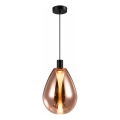 Luster na kabelu DENSO 1xGU10/10W/230V Ø 30 cm bakrena/crna