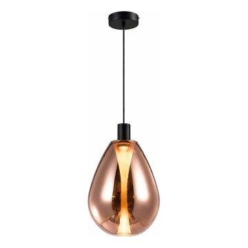 Luster na kabelu DENSO 1xGU10/10W/230V Ø 30 cm bakrena/crna