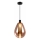 Luster na kabelu DENSO 1xGU10/10W/230V Ø 30 cm bakrena/crna