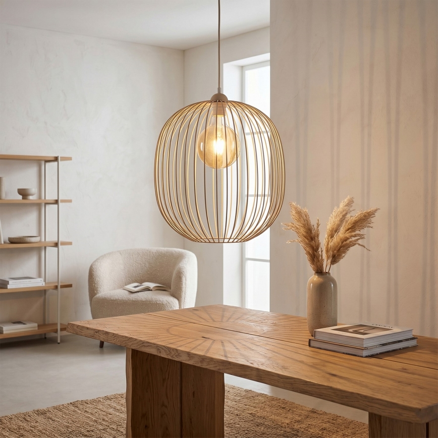 Luster na kabelu DESTELLO 1xE27/15W/230V Ø 33 cm bež
