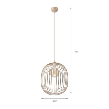 Luster na kabelu DESTELLO 1xE27/15W/230V Ø 33 cm bež