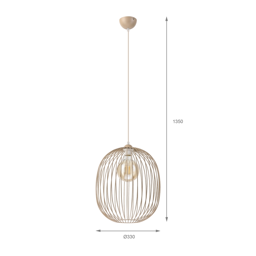 Luster na kabelu DESTELLO 1xE27/15W/230V Ø 33 cm bež